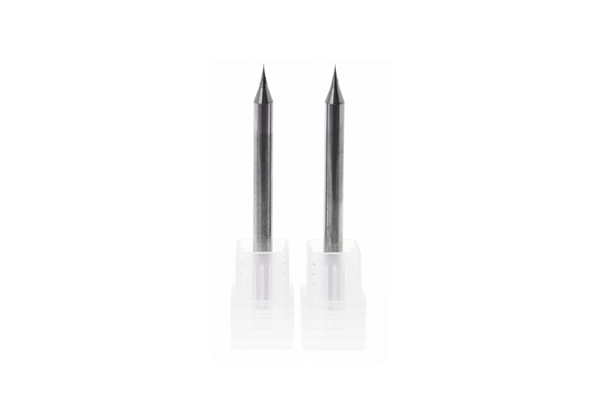 0.1 mm CNC Solid Carbide 2 Flutes HRC55 Micro Diameter End Mills Versatile Carbide Ultra Micro Grain Miniature Conical Ball End Mill Mini Size End Milling Cutte